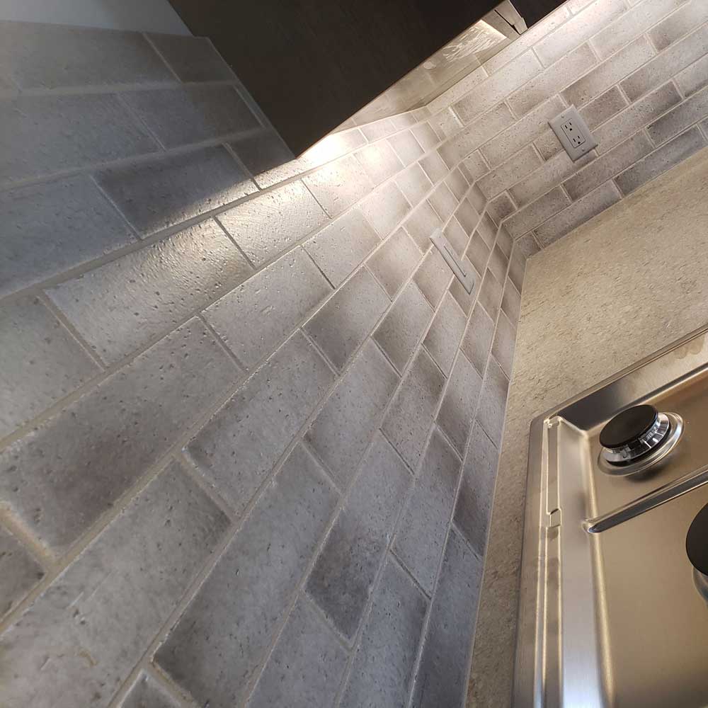 Custom tile kitchen backsplash Custom tile kitchen backsplash